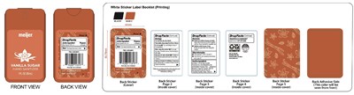 Packaging (Meijer Meijer Hand Sanitizer Vanilla Sugar 1oz Packaging 5502841 V3a O Nw Product)